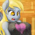 453982__solo_anthro_solo+female_breasts_questionable_clothes_animated_derpy+hooves_upvotes+galore_edit.gif
