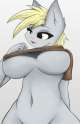 835228__solo_anthro_solo+female_questionable_derpy+hooves_upvotes+galore_belly+button_sexy_erect+nipples_derpy+loaves.png