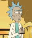 Rick drinking indifferently.gif