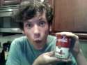 Moot holding Campbell's tomato soup can.jpg