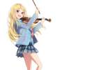 Konachan.com - 191369 black_eyes blonde_hair blush instrument kimagure_blue long_hair miyazono_kawori seifuku shigatsu_wa_kimi_no_uso skirt tie violin white.jpg