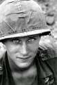 American soldier wears a hand lettered “War Is Hell” slogan on his helmet, Vietnam, 1965.jpg