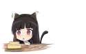 Konachan.com - 163046 animal_ears black_hair cake catgirl gokou_ruri itachi_kanade long_hair ore_no_imouto_ga_konna_ni_kawaii_wake_ga_nai purple_eyes tail.jpg