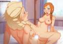 e - 1625941 - anna_(frozen) bed bedroom big_breasts blonde_hair blue_eyes blush cowgirl_position dildo di.jpg
