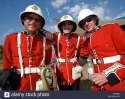 british-colonial-soldiers-in-redcoats-glastonbury-festival-somerset-BWXB33.jpg