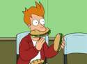 Fry-Clapping-With-Sandwiches-In-His-Hand-Mouth-On-Futurama.gif