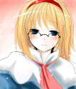alice_margatroid-1girl bespectacled blonde_hair blue_eyes blush capelet face female glasses hairband han_(jackpot) over-rim_glasses semi-rimless_glasses short_hair smile solo touhou.ceeb3ea3a30ea7a9088143855ead9ab2.png