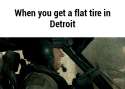 flat tire in detroit.gif