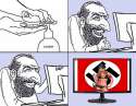 jew fapping to nazi girls.png