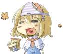 707467 - =_= alice_margatroid arnest blush_stickers chibi _d heart heart_in_mouth jpeg_artifacts object_on_head open_mouth panties panties_on_head shanghai_doll smile touhou.jpg
