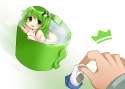 kochiya sanae- 1girl bathing blush breasts female green eyes green hair hammer (sunset beach) long hair minigirl nude seductive smile solo touhou.bac5fa1478dfef131482fe3647993820.jpg