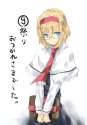 (9) 1girl bespectacled blonde_hair blue_eyes book convention_greeting glasses grimoire grimoire_of_alice hairband holding short_hair solo v_arms nabeshima_tetsuhiro touhou-460e111b3cac93030e1e464d7ad96225.jpg