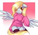 151410__solo_anthro_suggestive_clothes_derpy+hooves_panties_sweater_artist-colon-senseidezzy.png