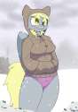 753608__solo_anthro_solo+female_blushing_breasts_suggestive_clothes_smiling_derpy+hooves_upvotes+galore.png