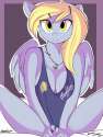 717147__solo_anthro_solo+female_suggestive_smiling_derpy+hooves_upvotes+galore_wall+of+faves_underp_artist-colon-daxhie.png