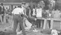 Bernie Sanders being arrested in Chicago protests, 1963.jpg