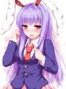 1girl animal_ears blazer blush long_hair purple_hair rabbit_ears red_eyes smile tokugawa_landine touhou-58d24272f77f315f368d64e35f75481e.jpg