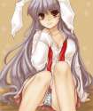 bad_id breasts bunny_ears cleavage long_hair necktie negi_(artist) panties purple_hair rabbit_ears red_eyes striped striped_panties touhou underwear-e7793c867cd21024c85eda4fc8de8bd2.jpg