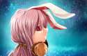 1girl animal_ears headphones highres lavender_hair long_hair looking_away looking_up rabbit_ears rain red_eyes solo touhou yamikou-459c89cfc9d2e9309c8a64eee5204608.jpg