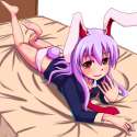 bad_id barefoot bed bunny_ears bunny_tail feet long_hair lying no_pants nokoppa on_stomach panties purple_hair rabbit_ears red_eyes solo tail touhou underwear-1fb94273a79208e3438ec749c73e4e2c.jpg