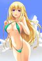 s - 2935712 - 1girl blonde_hair blue_eyes blush breasts choujigen_game_neptune cleavage cloud female large_breasts lon.jpg