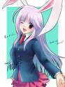 bunny_ears kurahashi_mahoko long_hair purple_hair rabbit_ears skirt touhou wink-fa16f1f0895e4d577bd910ed26db29b3.jpg