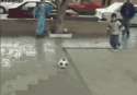 soccer ball + concrete = win.gif