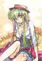 s - 1607107 - 1girl bare_legs breasts c.c. casual cleavage code_geass creayus green_hair hat long_hair sk.jpg