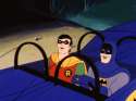 Adam West and Dick Grayson enjoy some Bat tunes.gif