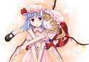s - 195631 - 2girls flandre_scarlet hug kagura_mizuki multiple_girls remilia_scarlet siblings sisters touhou wings.jpg