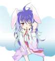 bad_id bunny_ears highres long_hair mouth_hold necktie purple_hair rabbit_ears touhou wamushi wink-6842fdede91cf27e7b9934772d0e2095.jpg
