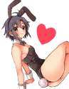 1918764 - 1girl animal_ears bunny_ears bunny_tail bunnysuit idolmaster kikuchi_makoto restaint short_hair simple_background solo tail wrist_cuffs.jpg
