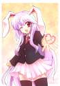 ;d animal_ears black_legwear blazer blush bunny_ears long_hair long_sleeves looking_at_viewer milfy_oira necktie open_mouth outstretched_arm purple_hair rabbit_ears red_eyes skirt smile solo standing t.png