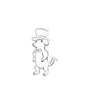 cute dog with a top hat and bow.jpg