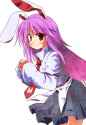 animal_ears bunny_ears long_hair necktie purple_hair red_eyes skirt smile solo touhou yuuhi_aruha-5a3b2b966b28adeb69f3605e7dcadaca.png