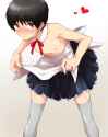 s - 721397 - 1boy black_hair blush brown_eyes crossdressing dress heart maid male nipples ribbon sadayoshi_(honeydew) short_hair solo .png