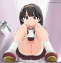 lolibooru 95681 animated anus ass gif pee peeing pussy pussy_juice spread_legs squat_toilet squatting toilet uncensored wancho.gif