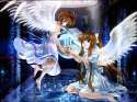 s - 85841 - 2girls air angel_wings bare_shoulders barefoot blue_eyes candle card_captor_sakura child crossover feet green_eyes hair.jpg