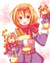 alice_margatroid+shanghai_doll-_ 1girl _d ^_^ baguette blonde_hair blue_eyes bread coat eyes_closed food hairband ishimori_sakana open_mouth scarf short_hair smile touhou winter_clothes winter_coat.4f1536771d4deacec2d.jpg