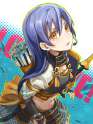 s - 2268462 - 1girl absurdres armor arrow blue_hair breastplate from_above headset highres japanese_clothes long_hair love_live!_s.jpg