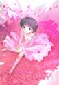 312928 - 1girl antenna_hair cherry_blossoms dress idolmaster kikuchi_makoto misagi_nagu petite solo.jpg
