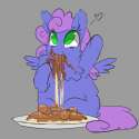 22587 - artist-SmawtyMustDie eating hugbox mare meat_balls pasta pegasus safe sketti spaghetti.png