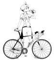 s - 514437 - 1girl antenna_hair bicycle bike_jersey bike_shorts bottle gloves idolmaster kikuchi_makoto monochrome open_clothes open_shirt ra.jpg
