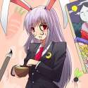 animal_ears blazer bunny_ears drawing drawing_on_face face face_painting miyo_(ranthath) necktie painting portrait purple_hair red_eyes solo touhou-6bd42862a172b51621aa4616bb97fb48.jpg