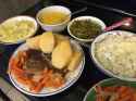 Roast with carrots, potatoes, onions, Alfredo noodles, Cole slaw, corn and green beans - Copy.jpg