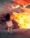 girl falls in burning lova.webm