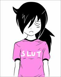 Tomoko slut tshirt but with lines.png